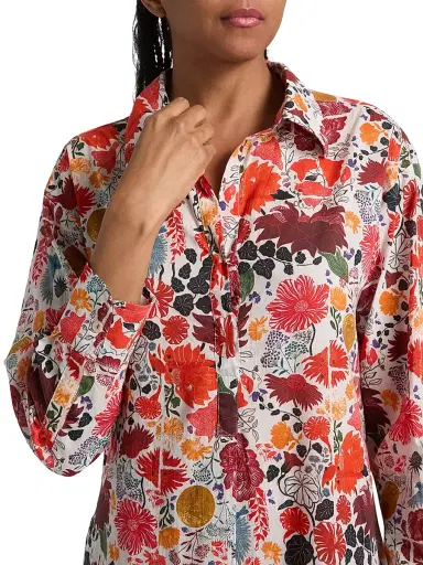Ro's Garden Women's Brussels Floral Cotton Midi-Dress | Thumbnail 6 Ro's Garden Women's Brussels Floral Cotton Midi-Dress | Thumbnail 6
