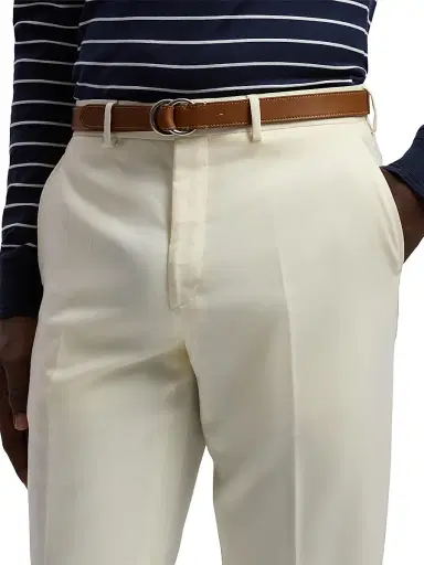 Ralph Lauren Purple Label Men's O-Ring Skinny Leather Belt - Gold | Thumbnail 2