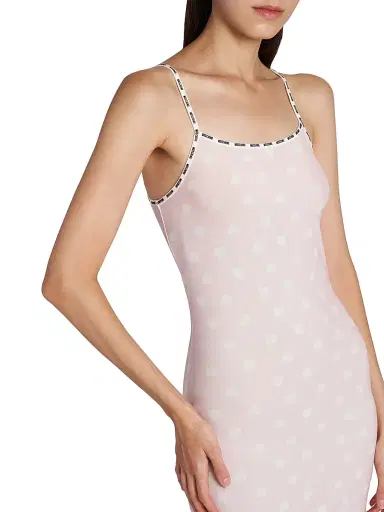 MOSCHINO Women's Heart-Print Microfiber Petticoat - Multi Pink - Size Large | Thumbnail 5