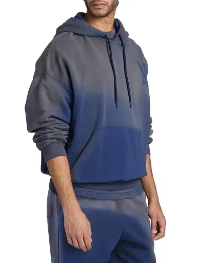 MOSCHINO Men's Monogram Logo Gradient Cotton Hoodie - Multi Blue - Size XL | Thumbnail 4 MOSCHINO Men's Monogram Logo Gradient Cotton Hoodie - Multi Blue - Size XL | Thumbnail 4