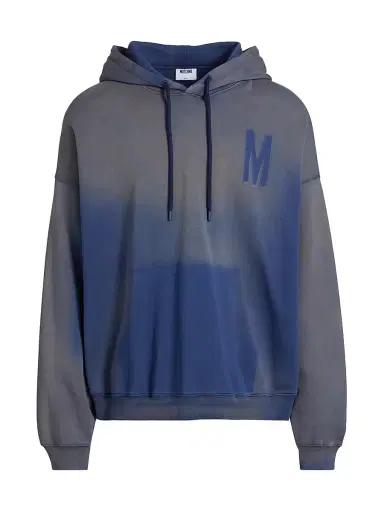 MOSCHINO Men's Monogram Logo Gradient Cotton Hoodie - Multi Blue - Size XL | Thumbnail 1 MOSCHINO Men's Monogram Logo Gradient Cotton Hoodie - Multi Blue - Size XL | Thumbnail 1