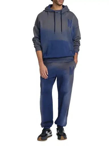 MOSCHINO Men's Logo Cotton Jogger Sweatpants - Blue - Size 36 | Thumbnail 2