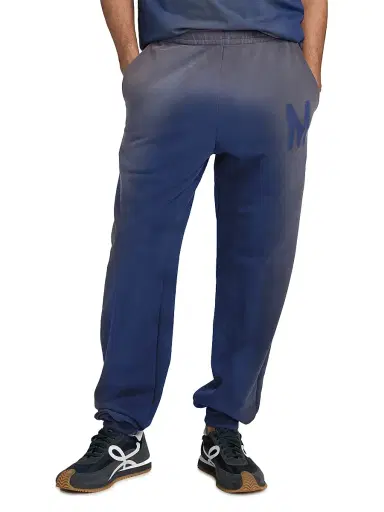 MOSCHINO Men's Logo Cotton Jogger Sweatpants - Blue - Size 36 | Thumbnail 3