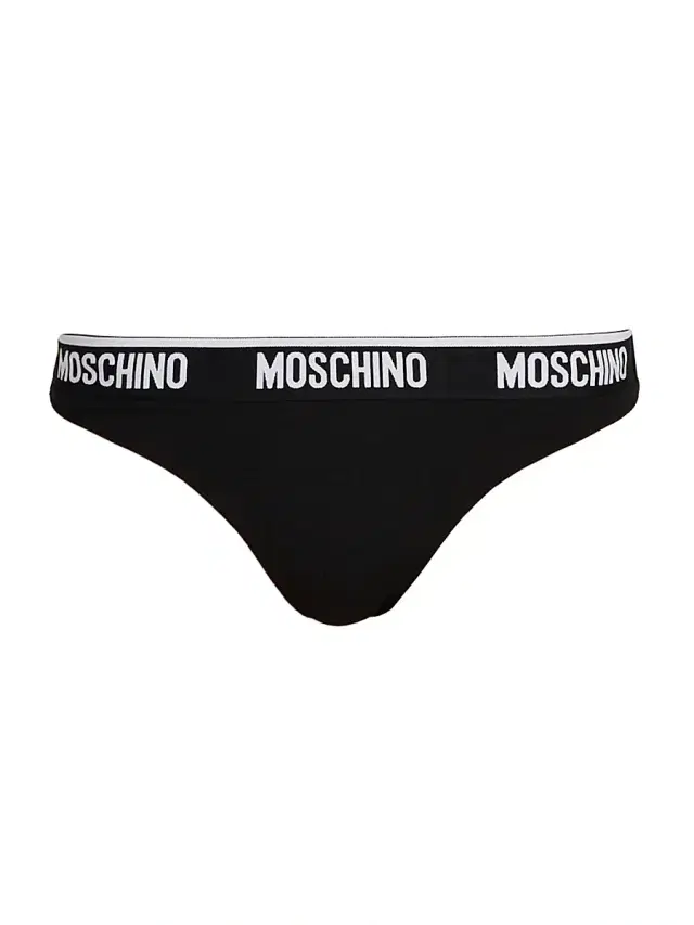 Moschino Women's 2-Pack Logo Stretch-Cotton Brief Set - Black