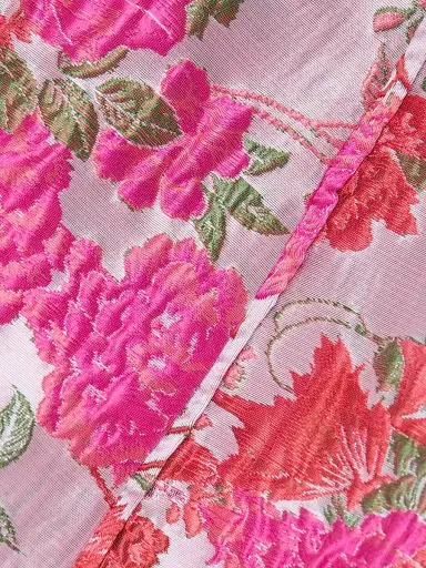 Elliatt Women's Floralie Strapless Jacquard Tulip Minidress - Pink Floral | Thumbnail 7