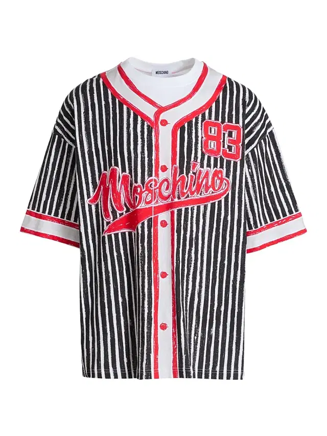Men's Baseball Jersey Graphic Crewneck T-Shirt - Black
