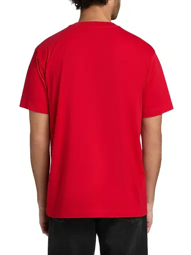 Moschino Men's Logo Cotton Crewneck T-Shirt - Red | Thumbnail 5 Moschino Men's Logo Cotton Crewneck T-Shirt - Red | Thumbnail 5