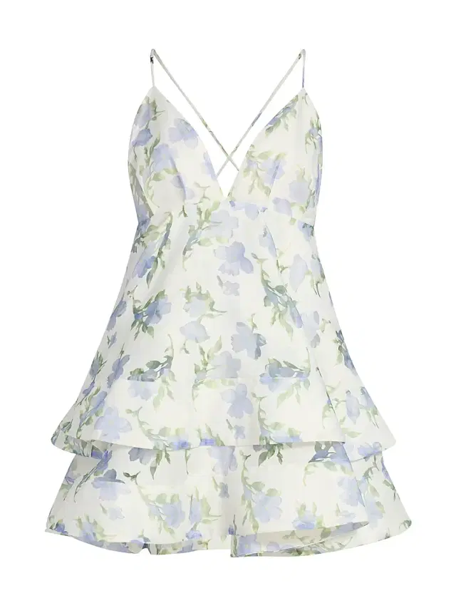 Elliatt Women's Cleo Tiered A-Line Minidress -  Floral Print