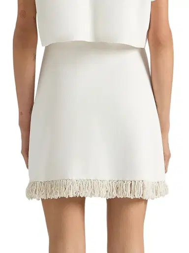 Givenchy Women's Mini Skirt in Knit with Embroidered Pearls - | Thumbnail 3