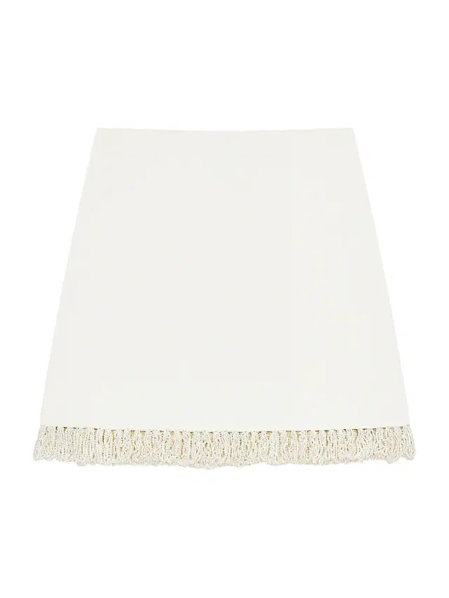 Givenchy Women's Mini Skirt in Knit with Embroidered Pearls -