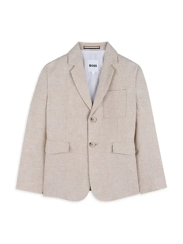 BOSS Little Boy's & Boy's Ceremony Linen-Blend Jacket - Stone