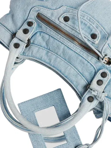 Balenciaga Women's Le City First Shoulder Bag - Light Blue | Thumbnail 7 Balenciaga Women's Le City First Shoulder Bag - Light Blue | Thumbnail 7