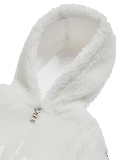 Moncler Baby Girl's & Little Girl's Hoodie in Teddy - White | Thumbnail 3
