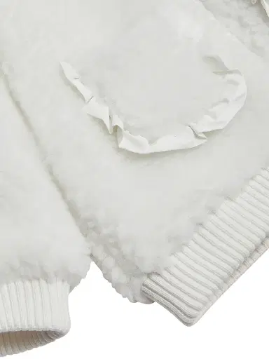 Moncler Baby Girl's & Little Girl's Hoodie in Teddy - White | Thumbnail 4
