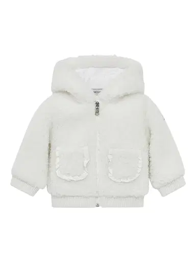 Moncler Baby Girl's & Little Girl's Hoodie in Teddy - White | Thumbnail 1