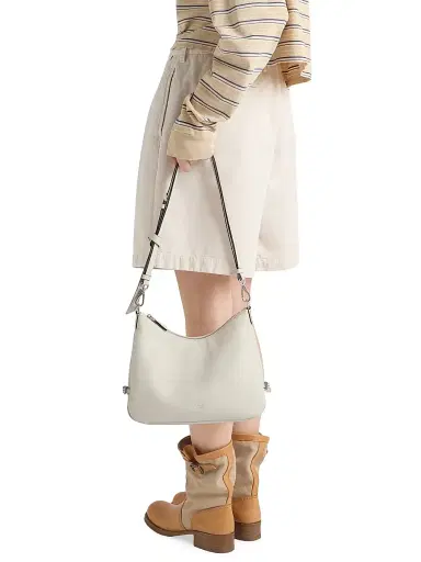 Prada Women's Fold Leather Shoulder Bag - White | Thumbnail 2 Prada Women's Fold Leather Shoulder Bag - White | Thumbnail 2