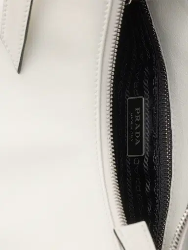 Prada Women's Fold Leather Shoulder Bag - White | Thumbnail 6 Prada Women's Fold Leather Shoulder Bag - White | Thumbnail 6