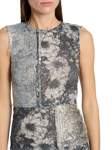 Maison Margiela Women's Sequin Floral Sleeveless Top - Multicolor Variant - Size Small | Thumbnail 6 Maison Margiela Women's Sequin Floral Sleeveless Top - Multicolor Variant - Size Small | Thumbnail 6