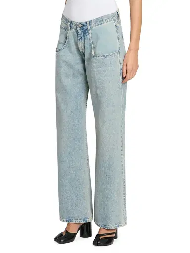 Maison Margiela Women's Exaggerated Pocket Straight Jeans - Ice Blue | Thumbnail 4 Maison Margiela Women's Exaggerated Pocket Straight Jeans - Ice Blue | Thumbnail 4