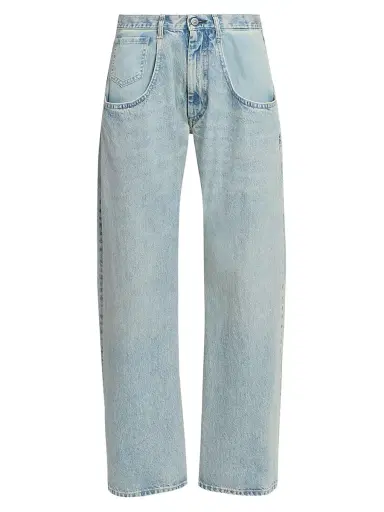 Maison Margiela Women's Exaggerated Pocket Straight Jeans - Ice Blue | Thumbnail 1 Maison Margiela Women's Exaggerated Pocket Straight Jeans - Ice Blue | Thumbnail 1