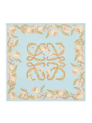Loewe Women's x Paula's Ibiza Double Face Anagram Cotton Scarf | Thumbnail 1 Loewe Women's x Paula's Ibiza Double Face Anagram Cotton Scarf | Thumbnail 1