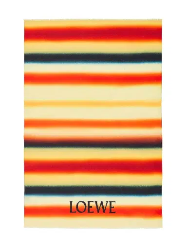 Loewe Women's x Paula's Ibiza Logo Striped Cotton Pareo | Thumbnail 1 Loewe Women's x Paula's Ibiza Logo Striped Cotton Pareo | Thumbnail 1