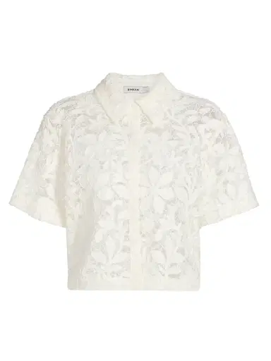Simkhai Women's Annaelle Cotton Lace Top - White - Size XS | Thumbnail 1