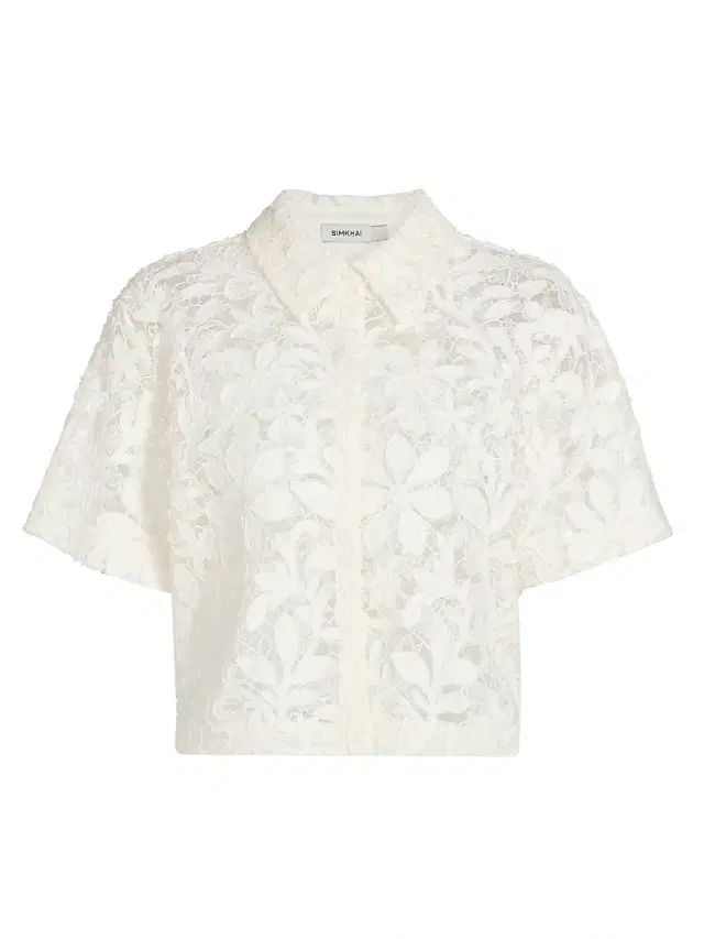 Women's Annaelle Cotton Lace Top - White