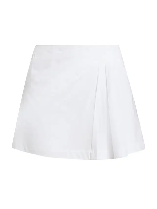 SIMKHAI Women's Devlin Cotton Pleated Miniskort - White