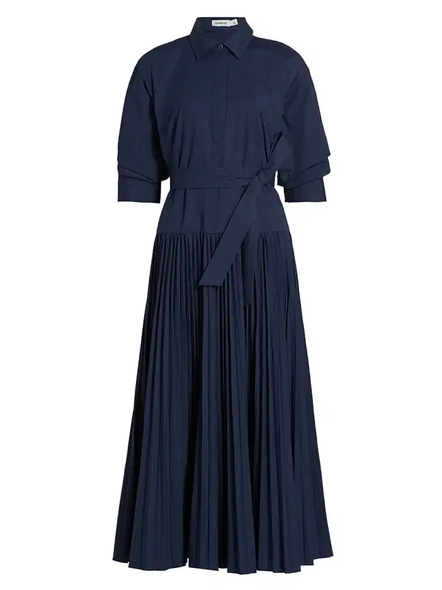 Women's Arlo Belted Maxi Shirtdress - Midnight