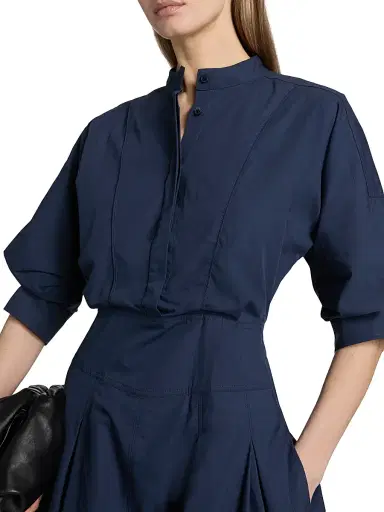 Simkhai Women's Effie Bubble-Hem Minidress - Midnight - Size 14 | Thumbnail 6