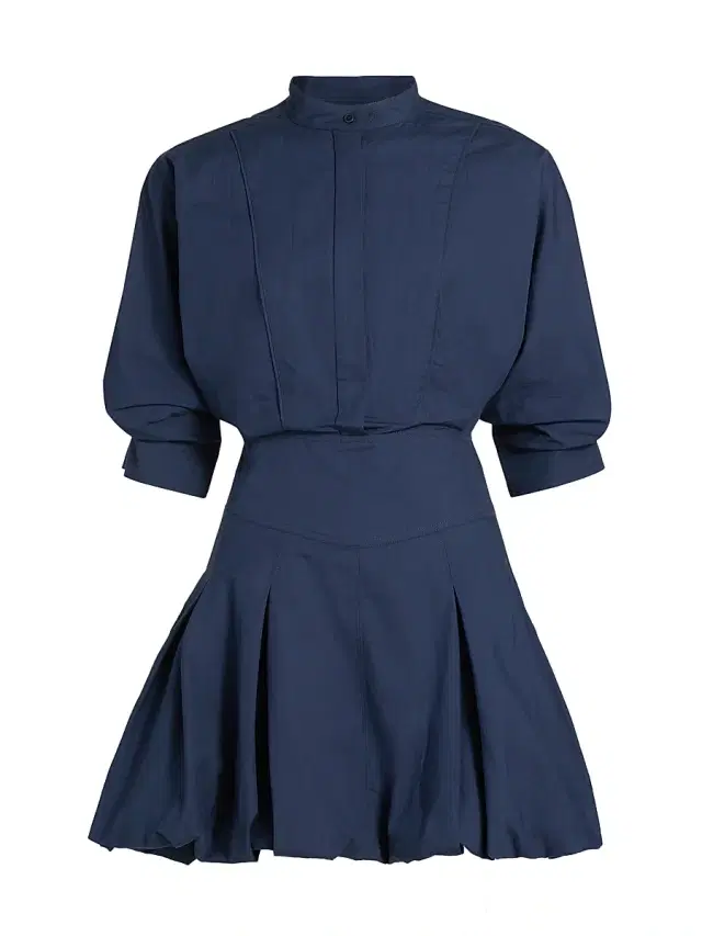SIMKHAI Women's Effie Bubble-Hem Minidress - Midnight