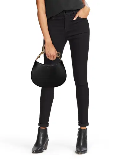 Lanvin Women's Cat-Handle Leather Hobo Bag - Black | Thumbnail 2 Lanvin Women's Cat-Handle Leather Hobo Bag - Black | Thumbnail 2