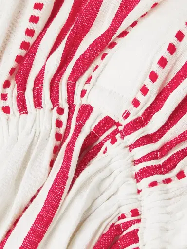 Lemlem Women's Leila Plunge Cotton-Blend Midi-Dress - Eshe Red - Size Medium | Thumbnail 6 Lemlem Women's Leila Plunge Cotton-Blend Midi-Dress - Eshe Red - Size Medium | Thumbnail 6