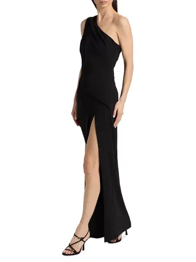 BLACK HALO Women's Arliss One-Shoulder Crepe Gown | Thumbnail 2 BLACK HALO Women's Arliss One-Shoulder Crepe Gown | Thumbnail 2