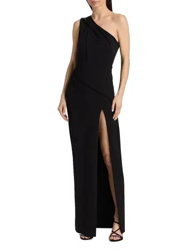 BLACK HALO Women's Arliss One-Shoulder Crepe Gown | Thumbnail 3 BLACK HALO Women's Arliss One-Shoulder Crepe Gown | Thumbnail 3