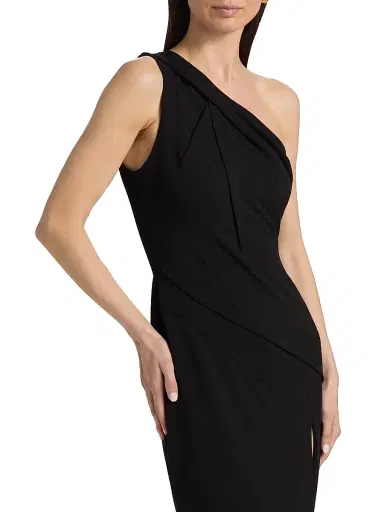 BLACK HALO Women's Arliss One-Shoulder Crepe Gown | Thumbnail 6 BLACK HALO Women's Arliss One-Shoulder Crepe Gown | Thumbnail 6