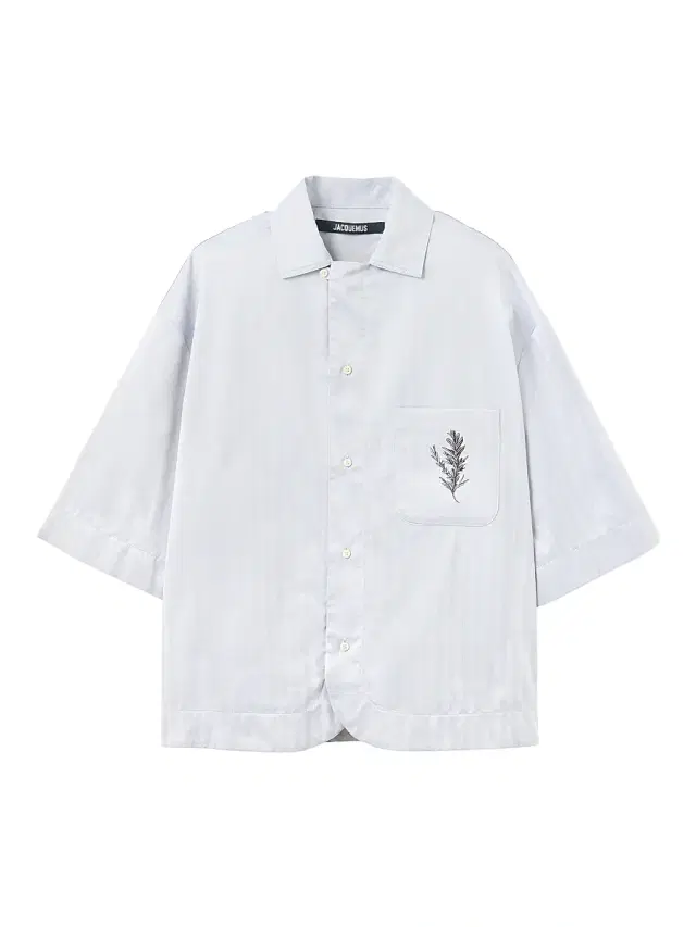 Jacquemus Men's La Chamise Cotton Shirt - Rosemary Light Blue
