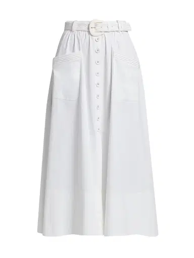 Saloni Women's Kirat Stretch-Cotton Poplin Midi-Skirt | Thumbnail 1
