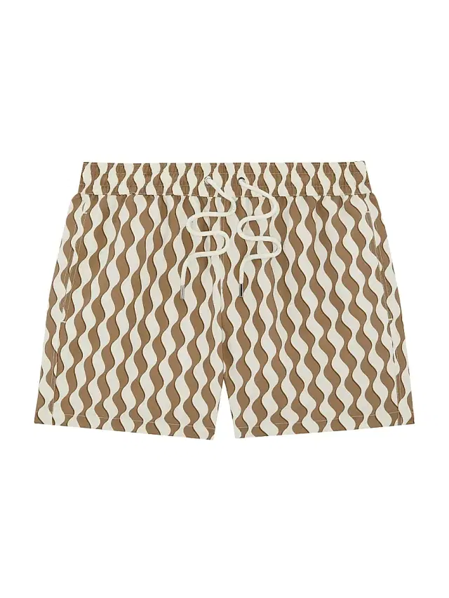 Men's Rio Listra Print Swim Shorts - Caramel