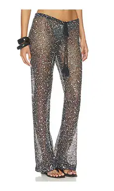 Jaded London Sequin Mesh Drawstring Trousers | Thumbnail 3