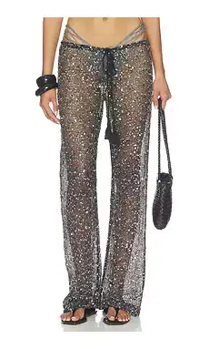 Jaded London Sequin Mesh Drawstring Trousers | Thumbnail 1