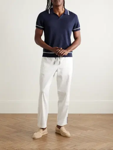 Ceremonia Johnny Two-Tone Linen Polo Shirt | Thumbnail 2 Ceremonia Johnny Two-Tone Linen Polo Shirt | Thumbnail 2