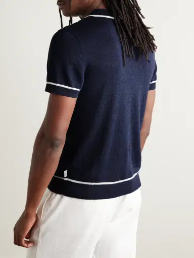Ceremonia Johnny Two-Tone Linen Polo Shirt | Thumbnail 3 Ceremonia Johnny Two-Tone Linen Polo Shirt | Thumbnail 3
