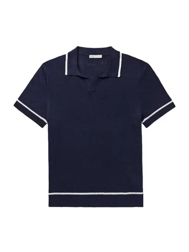Johnny Two-Tone Linen Polo Shirt