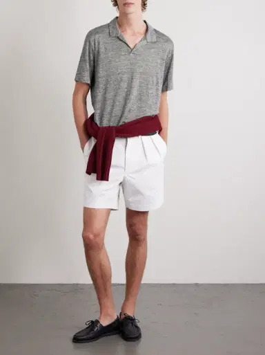 Ceremonia Shaun Linen-Jersey Polo Shirt | Thumbnail 2 Ceremonia Shaun Linen-Jersey Polo Shirt | Thumbnail 2