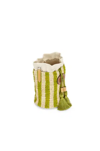 Valentino Garavani Crochet Raffia VLogo Signature Small Bucket Bag | Thumbnail 5