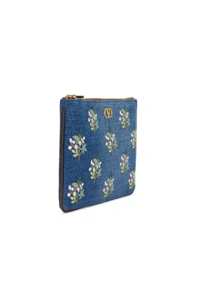 Valentino Garavani V Logo Signature Medium Flat Pouch | Thumbnail 4 Valentino Garavani V Logo Signature Medium Flat Pouch | Thumbnail 4