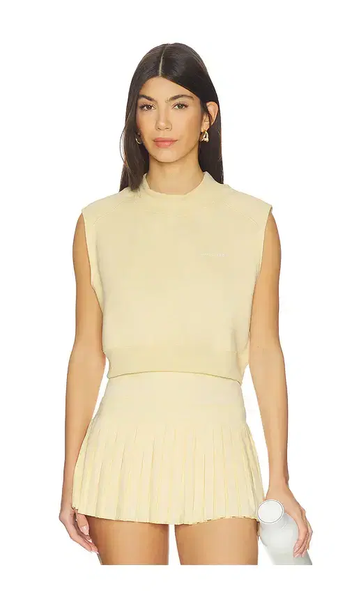 Gold Hinge Mock Neck Sleeveless Top