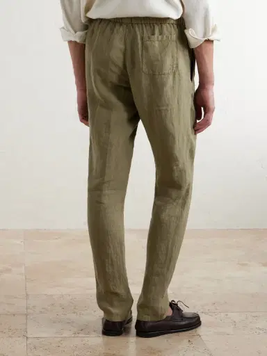Boglioli Tapered Linen Trousers - Men | Thumbnail 4